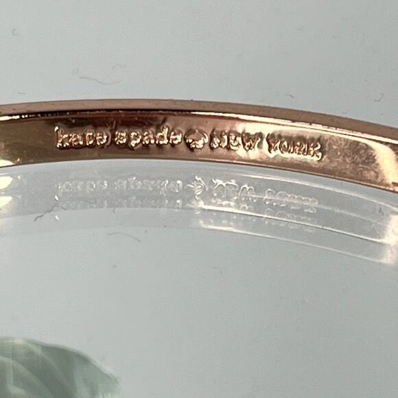 Kate Spade New York Rose Gold-Tone Bow Bangle Bracelet With Crystals - Picture 6 of 6